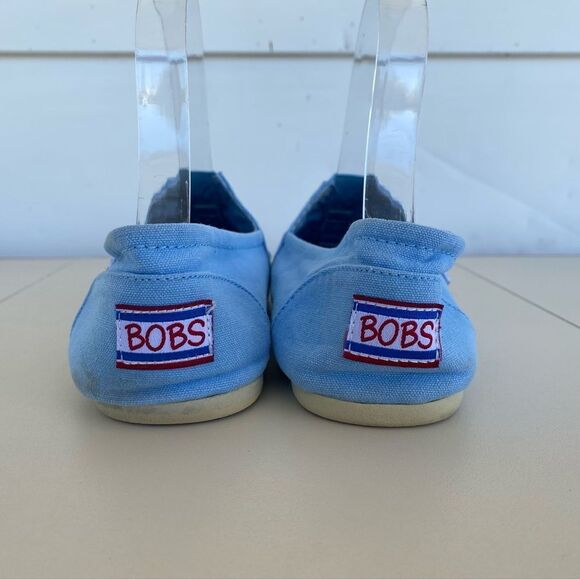 Bobs Skechers Alpargata Slip On Moccasins Shoe 33645 Light Blue Women’s 7.5 - Picture 3 of 10